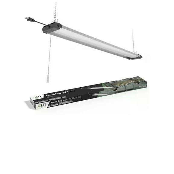 ETI 46-inch Anoma Integrated LED Shop Light with 13,000 Lumen Boost, 4000K Bright White, Linkable, 120 Volt, B02015601A