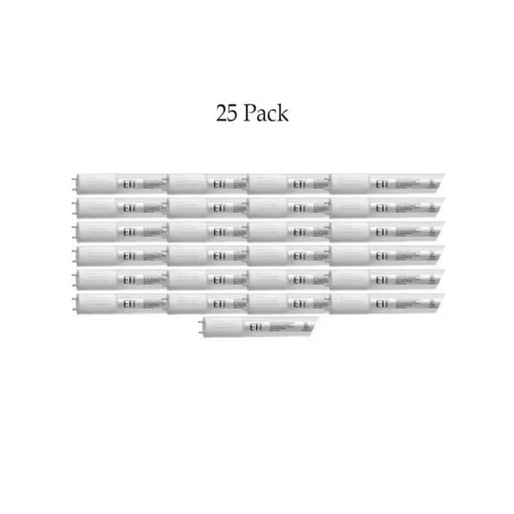 ETI 4ft. LED Linear Direct Replacement Tube Light Bulb 25-Pack, Extra Bright 2200 Lumens, 4000K Cool White, 64101441