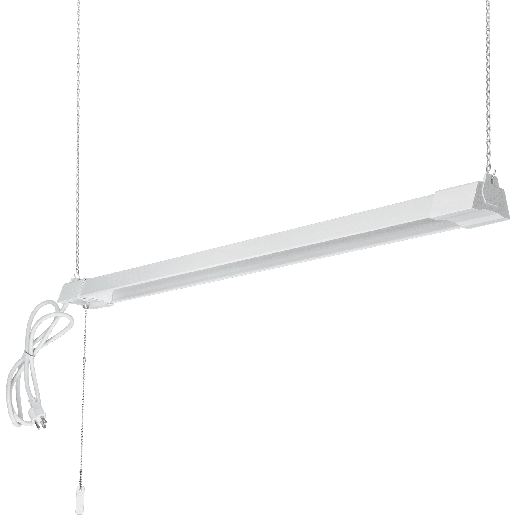 ETI 3' LED White Shop Light with Pull Chain, 3000 Lumens, 4000K Bright White, 120V