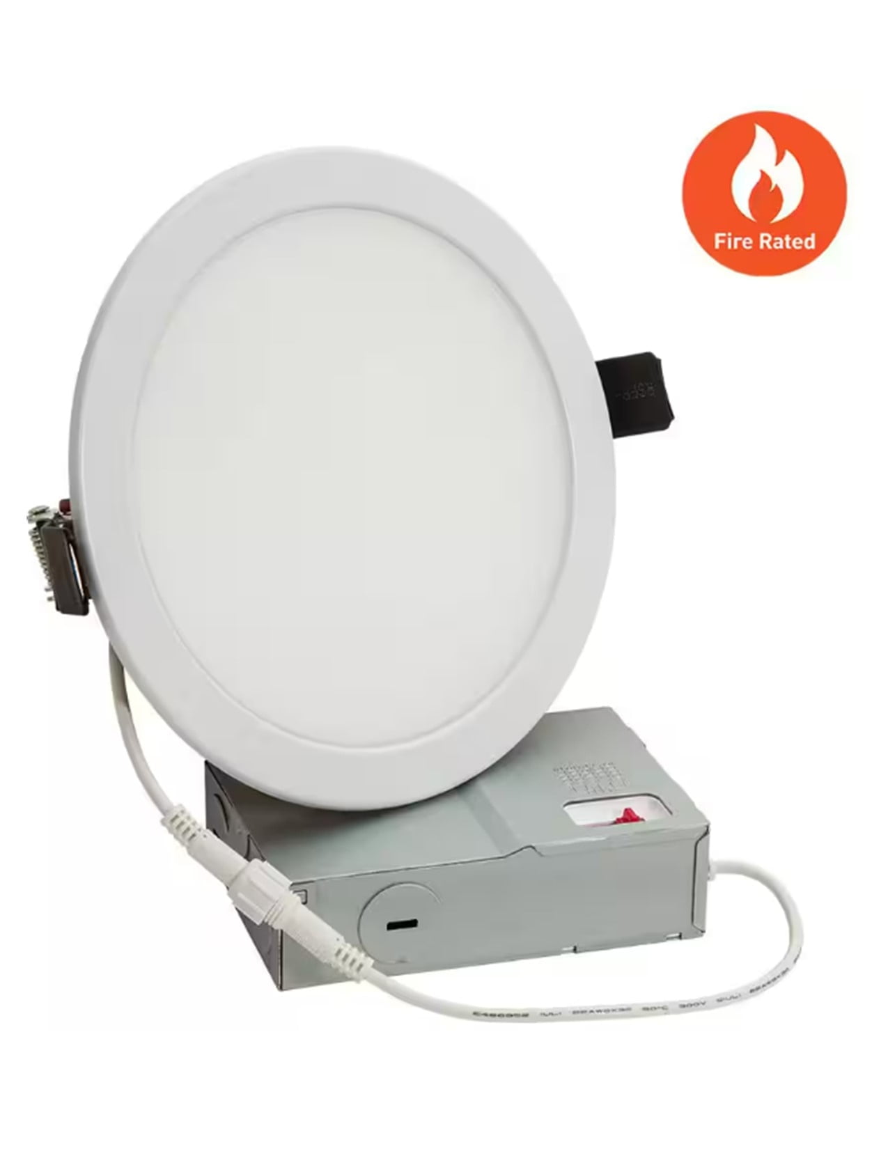6-Inch Matte White Fire-Rated Canless LED Downlight