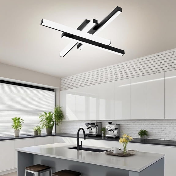 ETL 24 inch Flush Mount LED Ceiling Light Dimmable Modern Ceiling Light 5700K Transformable 55W Ceiling Light Fixtures for Dining Room,Kitchen,Hallway,Bedroom,1 Pack-ETL Listed