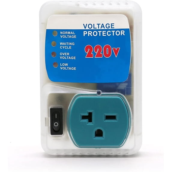 [ETL Listed] Electronic Surge Protector for Home Appliance,Voltage Protector Suit for Refrigerators and Freezers, Voltage Brownout Outlet 120V 15A,1800Watts(4 Pack),220V-1-blue, Surge Protection,1