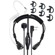 ETMY Wired Throat Mic Headset, K-Type 2-Pin Connector, Compatible with BaoFeng/Retevis/Pxton/Kenwood, 1 Pack