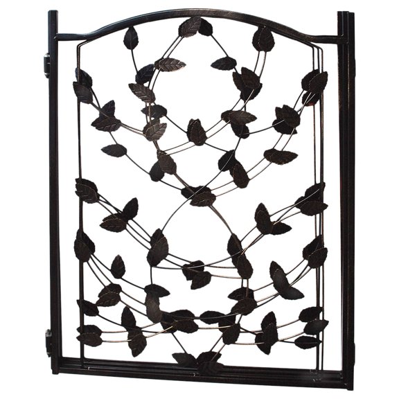 ETNA Products 3-Panel Free-Standing Folding Pet Gate with Metal Leaf Design, 23.5"H
