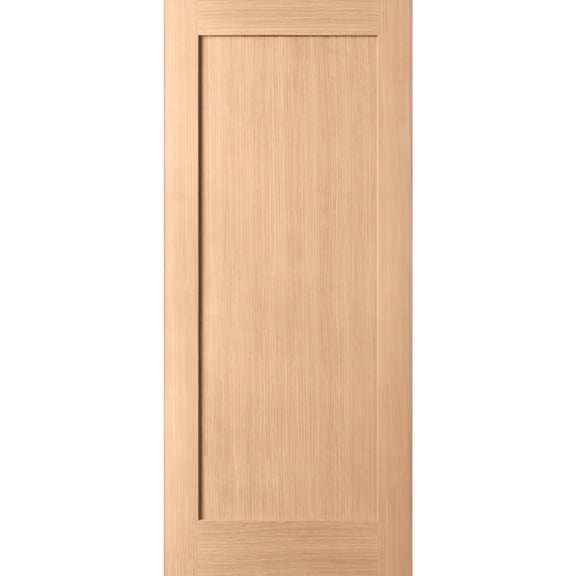 ETO DOORS Scottsdale White Oak Shaker Interior Door – 36” X 80” X 1-3/4” Solid Core Unfinished Wood Door - Engineered Modern Oak Wood Door for Residential Interior Use