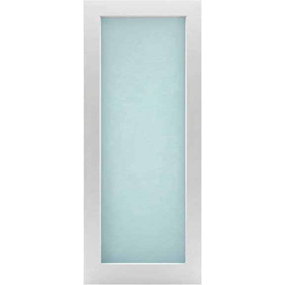 ETO DOORS White Primed 1-Lite Interior Door with Dual Laminated Glass - Solid Core Engineered Construction - Modern Flush Design - Soundproof & Durable, 32" X 80" X 1-3/4" Paint Grade Door