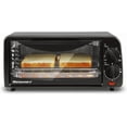 thumbnail image 1 of Small 2 Slice Toaster Oven with Wire Rack, Non-Stick Pan, 650W Even Heating, Timer & Temperature Control for Quick Meals, Black, 1 of 7