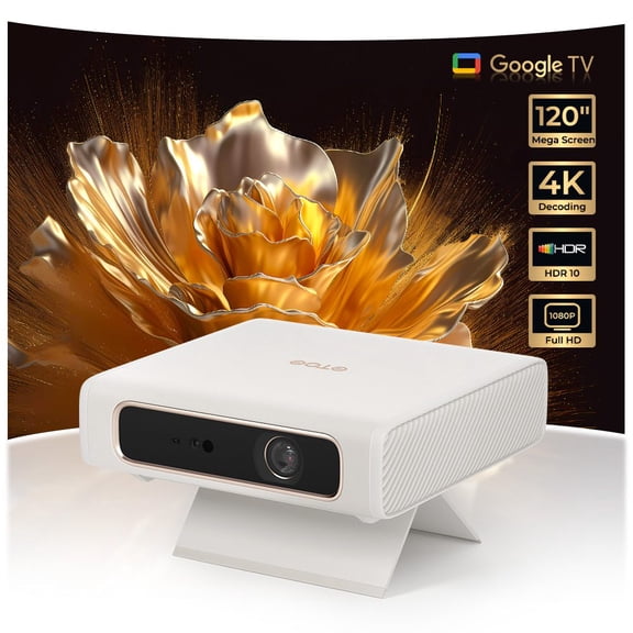 ETOE Laser Projector, 800 ANSI Lumens, Google TV, 2-Hour Battery, AI Auto Setup, Portable for Home & Outdoor ETOE Dolphin 2