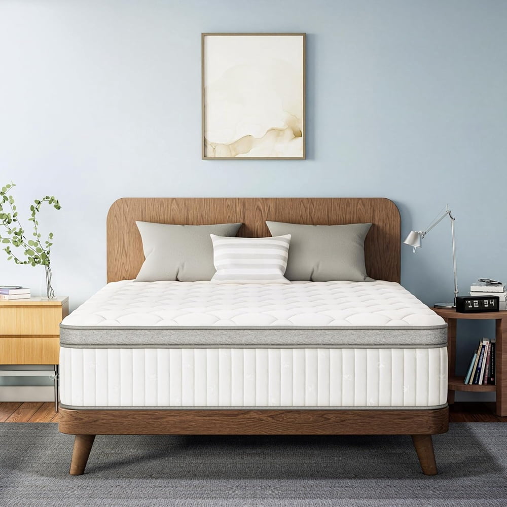 ETONEX 12 Inch Full Size Mattress Cooling Gel Memory Foam and Pocket Spring Hybrid Mattress in a Box Medium Firm CertiPUR-US Certified Foam (Full, 12in)