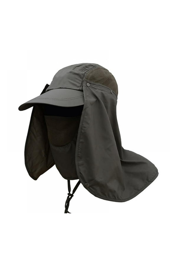 Men Women Outdoor Sport Fishing Hiking Hat UV Protection Face Neck Flap Sun Cap