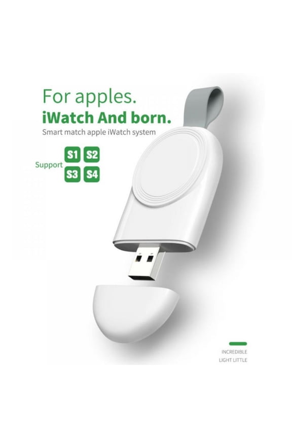 Portable Charger for Iwatch Wireless Travel USB Charging for Apple Watch,White