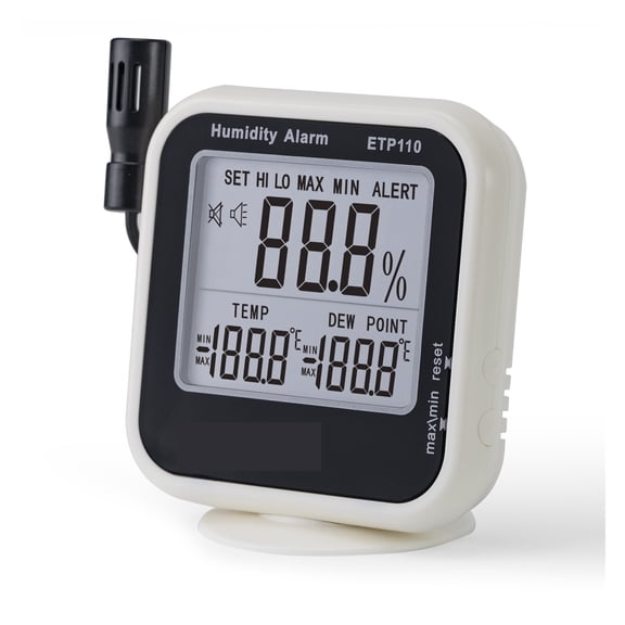 ETP110 Temperature Humidity Meter, Thermometer Hygrometer Humidity Monitor Dew Point Meter For Indoor And Outdoor