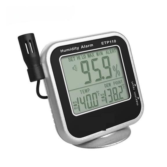 ETP110 Temperature Humidity Meter, Thermometer Hygrometer Humidity Monitor Dew Point Meter For Indoor And Outdoor
