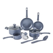 Elements by Thyme & Table 10-Piece Blue Ceramic Non-Stick Cookware Set