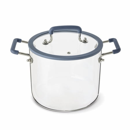 Elements by Thyme & Table 4.5 QT Borosilicate Glass Pot - Blue