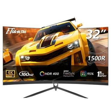 ETiansu 32 Inch Curved 4K UHD 160Hz Gaming Monitor, 1ms Response, AMD FreeSync Premium, 1500R,125%sRGB,95% DCI-P3,VESA,Monitor with Speaker,HDMI 2.1