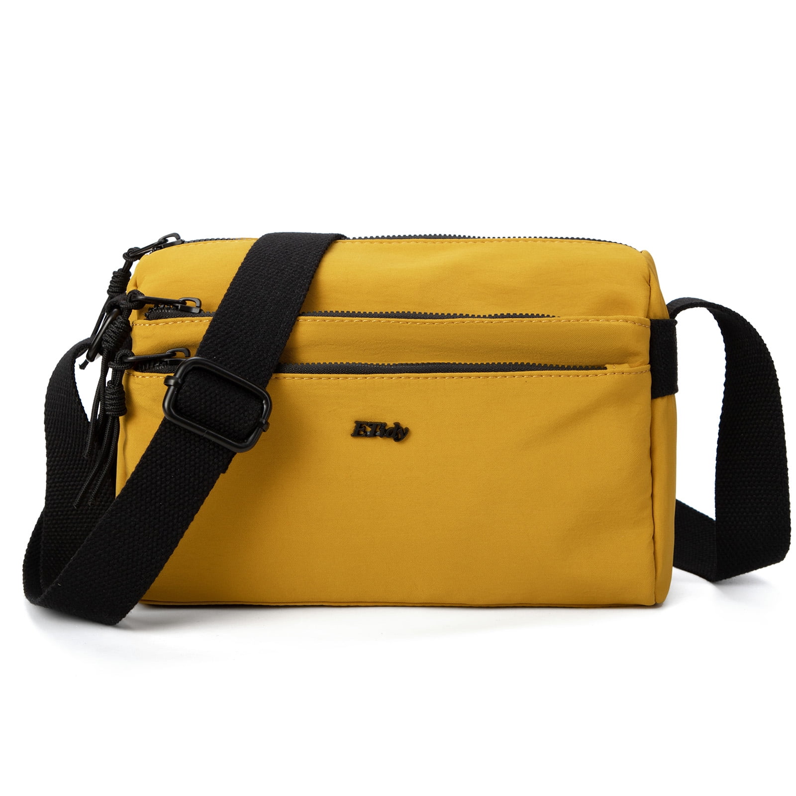 ETidy Nylon Crossbody Bag For Women Waterproof Lightweight Casual Shoulder  Bookbag Purse Hobo (Yellow）
