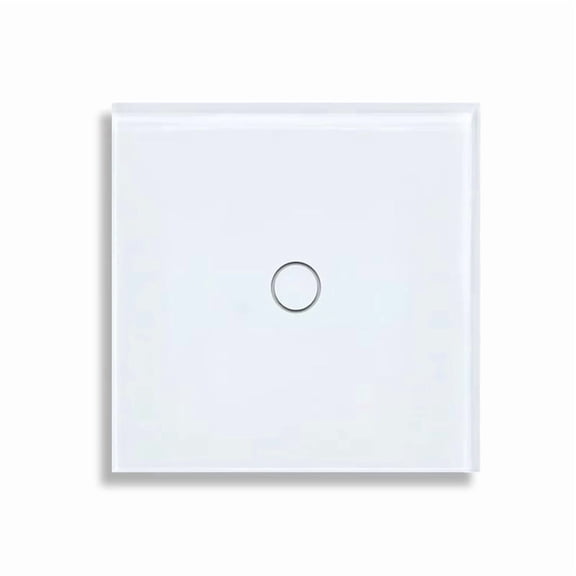 EU 1Gang 2Way Dual Touch Switch Tempered Glass Panel Stair Switch Bedroom Sensor Switches No Need WI-FI White