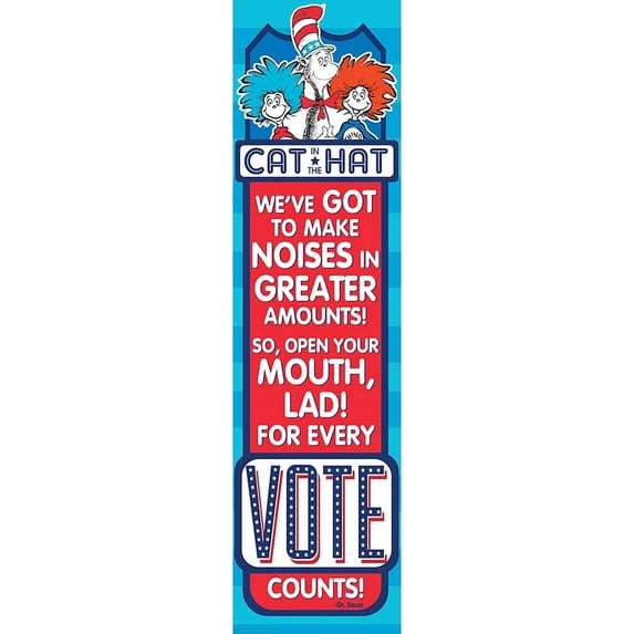 EU-849029 - Cat In Hat For Pres Vertical Banner by Eureka