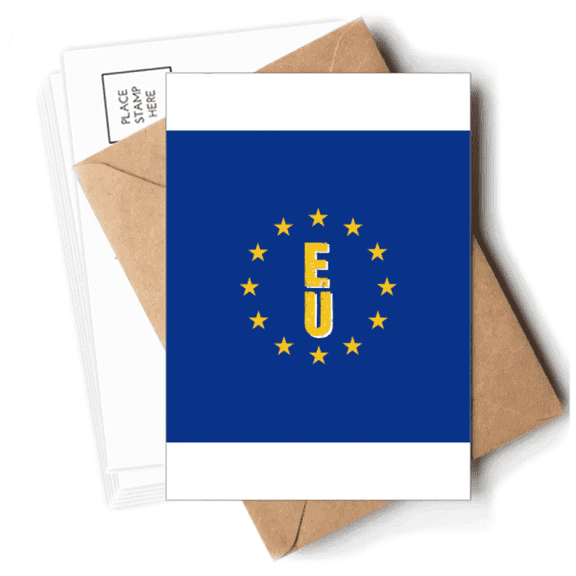EU Abbreviat Union Country Postcards Envelopes Blank Note Cards Mailing