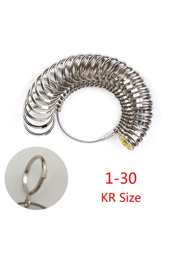 EU/JP/KR/UK Useful Standard Jewelry Measuring Tool Rings Size Metal Finger