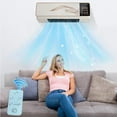thumbnail image 1 of EU Plug Wall Mounted Air Conditioner with Wintersweet Design, Dual Mode Heater and Cooler for Home Office, Silent Climate Control with Timer and Decorative Look, 1 of 8
