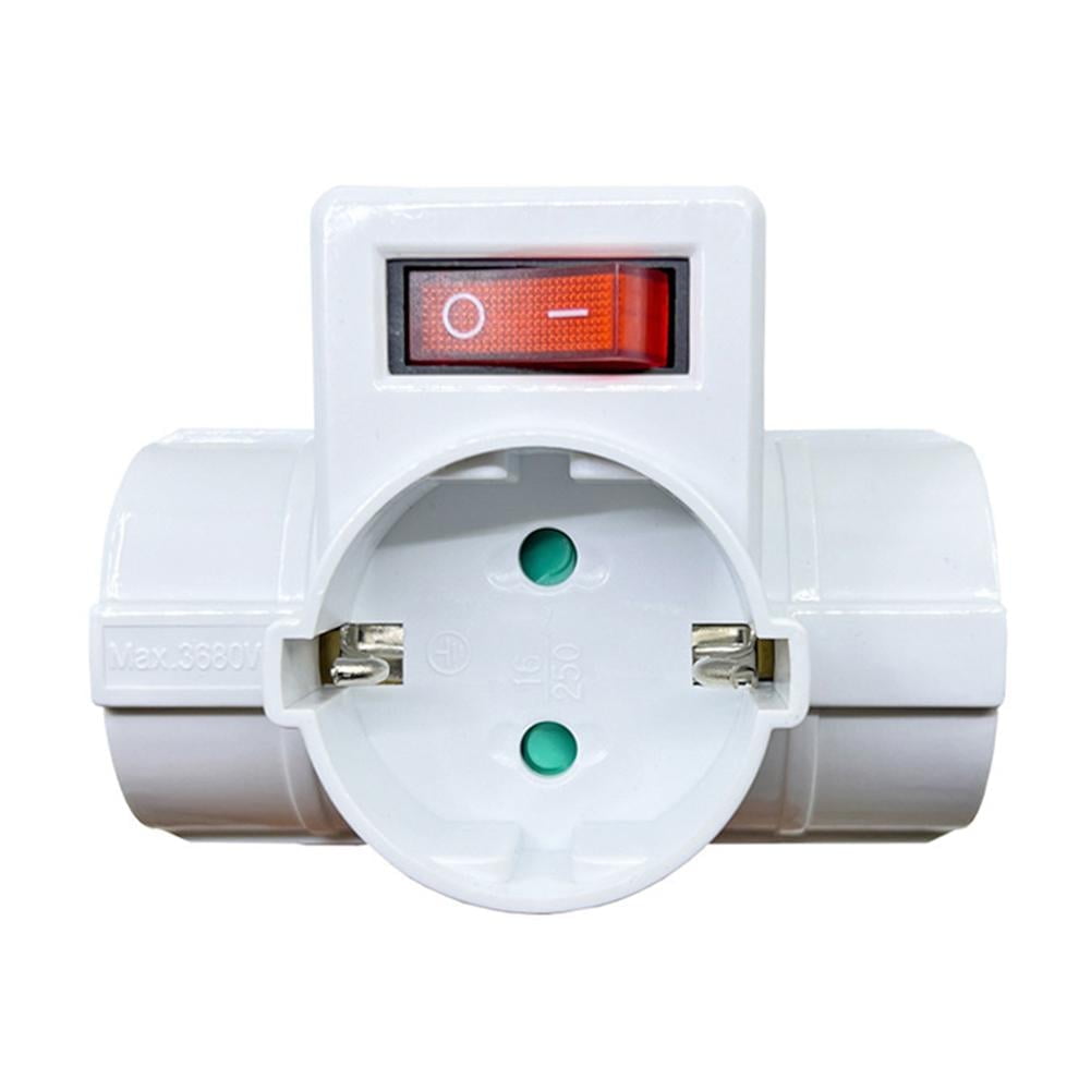 EU Standard Electrical Socket Multi-Plug 3-Way Multiple Adapter Plug ...