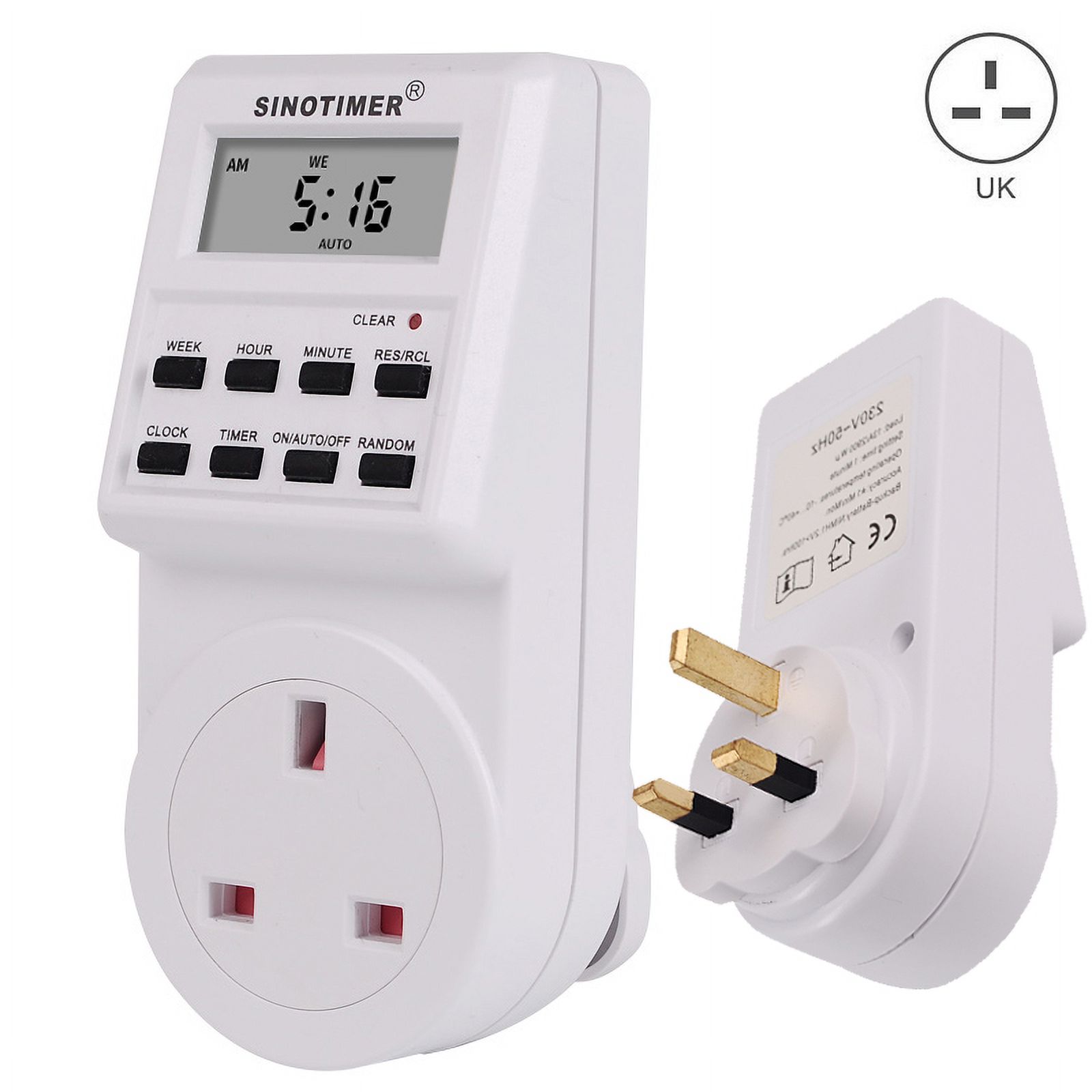 EU UK US FR BR Plug Digital Weekly Programmable Electrical Wall Plugin