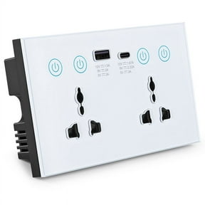 EU UK US Universal Plug Tuya ZigBee White Smart Socket Switch with USB and Type-C Port Outlet Smart Life1 * Smart Socket
