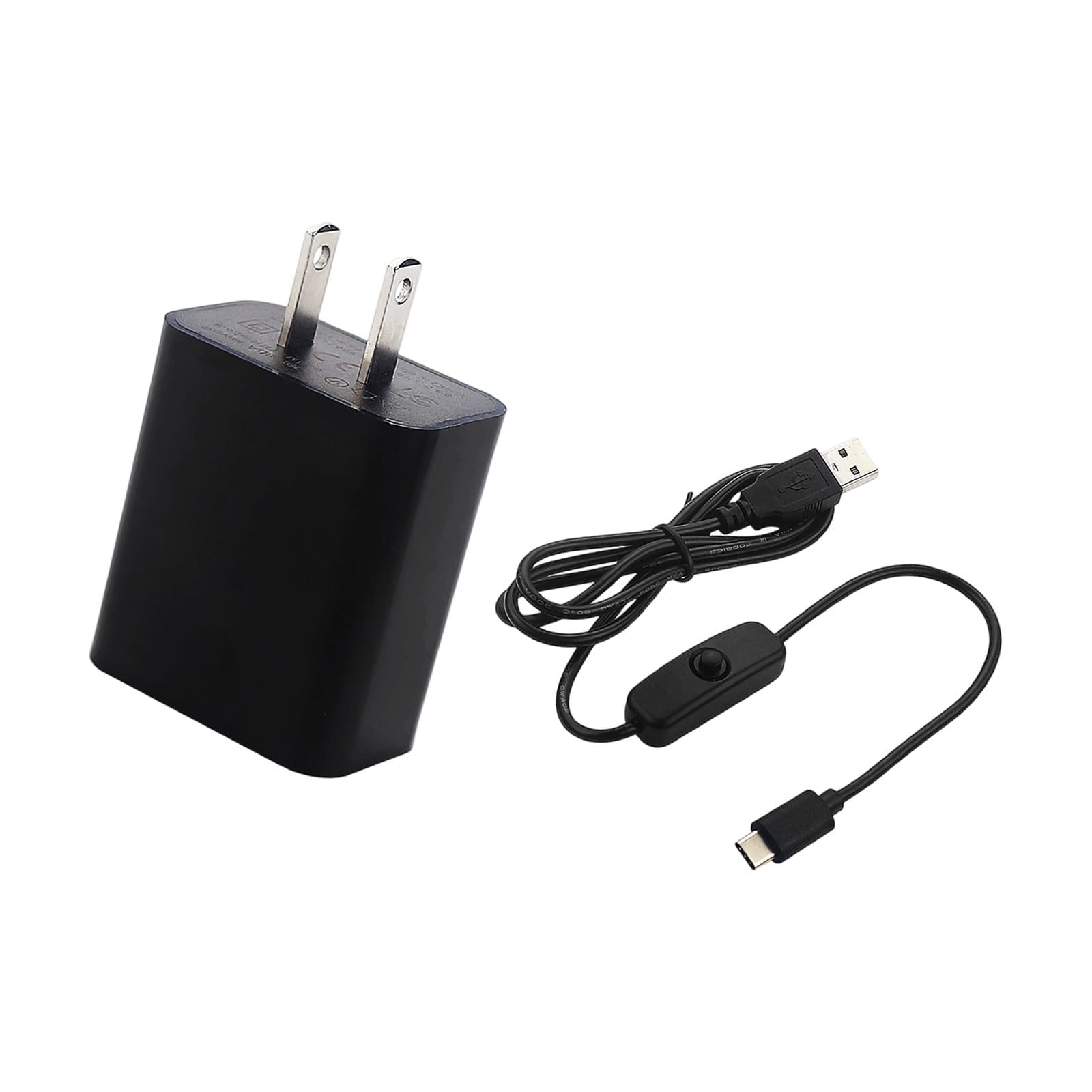 EU/US/UK Plug Type C Power Adapter 1m Cable with ON OFF Split Type ...