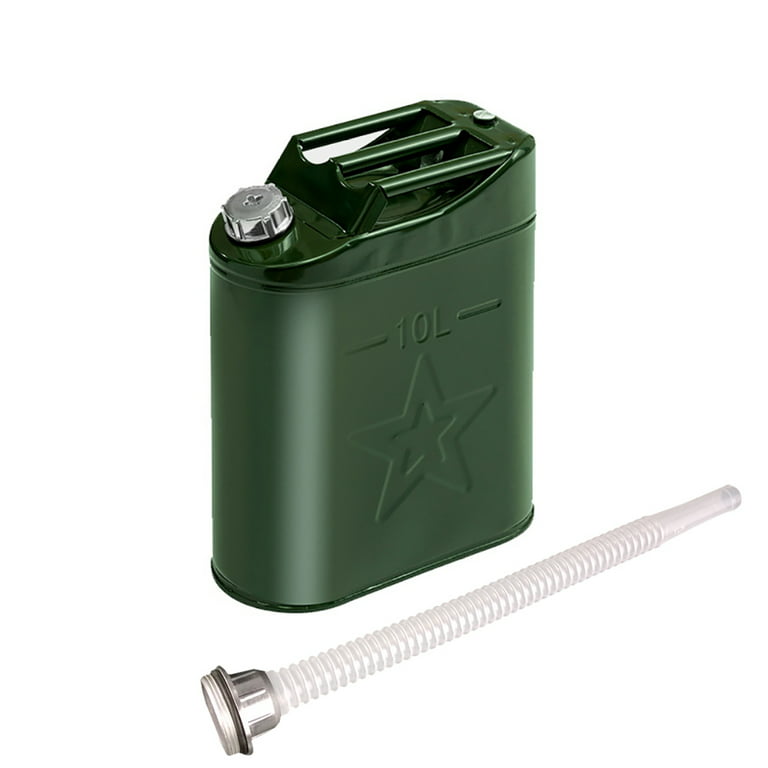 EUBUY 10L Green Metal Jerry Can Store Container for Petrol Oil Water  Alcohol 