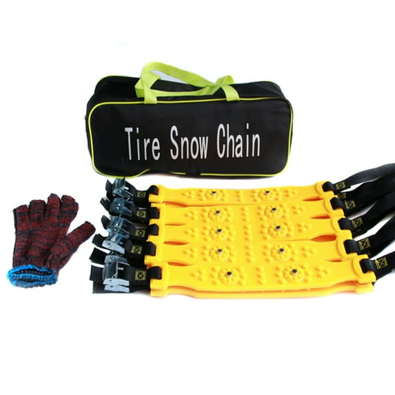 EUBUY 10PCS Car Tire Snow Chains Universal Widened Anti-skid Tire Snow Chain Emergency Traction Wheel Cable Tie for Car/Truck/SUV