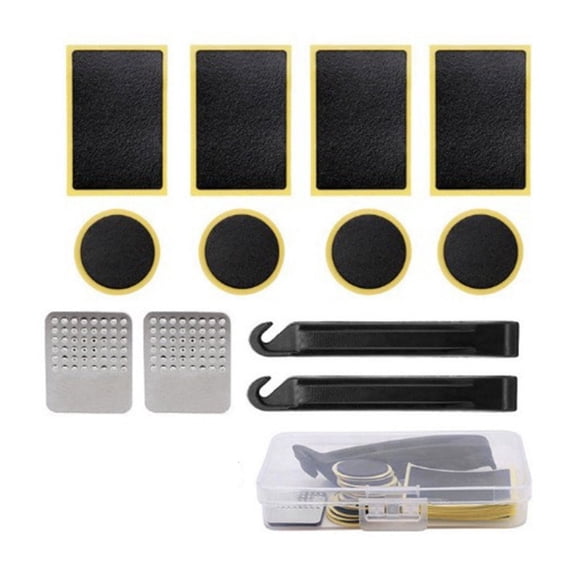 EUBUY 12Pcs/Set Bike Inner Tire Patch Repair Kit Bicycle Tube Patches for BMX MTB Road Bikes Motorcycle Inflatable Rubber 12Pcs/Set