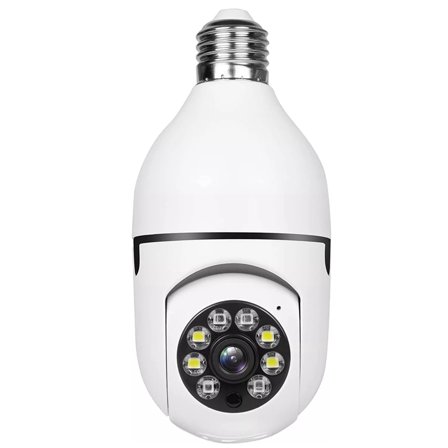 EUBUY 360 Degree Rotation Camera Light Bulb Clear 1080P WiFi Camera Night Vision Motion Detection Wireless Camera for Home Baby Pet