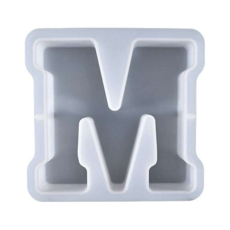 EUBUY 7Letter Resin Mold 26 English Letter Mold Alphabet Letter Mold  Silicone Mold for Resin Letter Mold Handmade Casting Mold 
