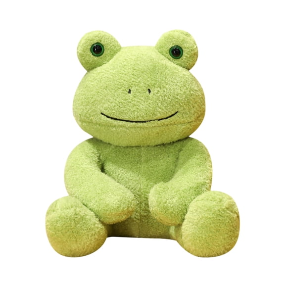 EUBUY Cute Cartoon Frog Stuffed Toy Children Birthday Plush Gift Frog Plush Toy Green 35CM
