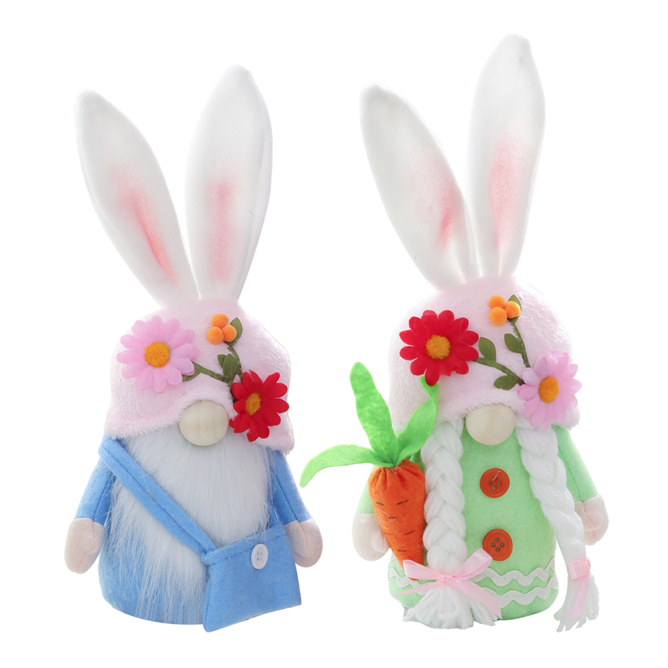 EUBUY Easter Decoration Rabbit Doll Stuffed Toy Cute Dwarf Faceless ...