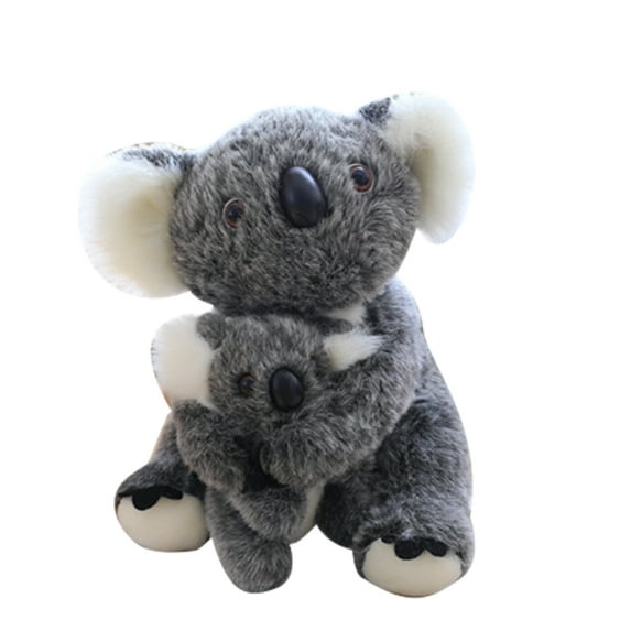 EUBUY Koalas Plush Toys Koalas Mother Baby Dolls Koalas Doll Simulation Soft Stuffed Animal Dolls Toys Home Decorations Cute Gifts for Family Children and Youth 30CM Gray