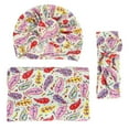 thumbnail image 1 of EUBUY Photography Baby Print Wrap Hat Headband Set 80*80 Green Leaves Flower, 1 of 4