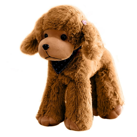 EUBUY Teddy Dog Plush Toy Simulation Standing Teddy Dog Doll Toy Children Sleep Pillow Cute Animal Pet Birthday Gift Home Decoration Brown 15.74"