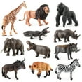 thumbnail image 1 of EUBUY Wild African Forest Animals Figures Model Set High Simulation Miniature Animals Educational Learning Toys Figure 11Pcs Plastic Animals Playset with Storage Box, 1 of 10