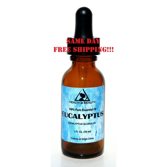 EUCALYPTUS ESSENTIAL OIL AROMATHERAPY 100% PURE NATURAL GLASS DROPP 1.0 OZ 30 ML