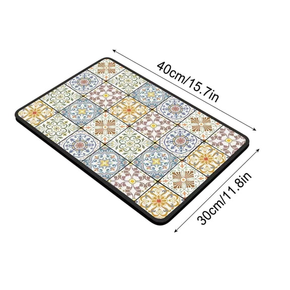 EUDIDV 16 X 11.8inch Kitchen Drainage Mat No Wash Insulation Mat Antiskid Meal Mat Bowl ,Dish Drying Pad for Dishes, Utensils, Pots and Pans,Stone Drying Mat for Kitchen Counter，Heat-resistant
