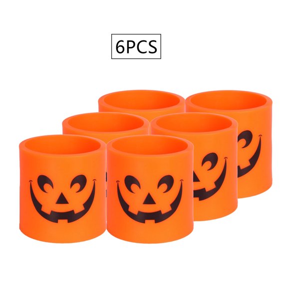 EUDIDV 6Pcs Halloween Flameless Votive Candles,LED Flickering Votive Candles,Battery Operated LED Tealight Candles For Halloween Home Decoration Gift Decorative Lights Haunted House Lights