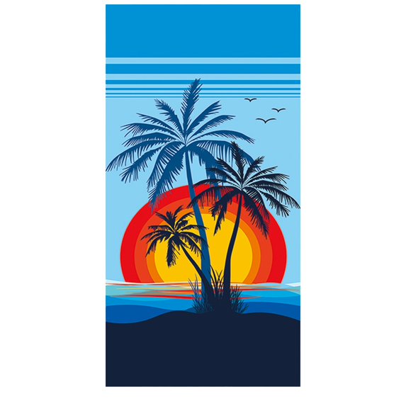 EUDIDV Absorbent Fine Fiber Double-sided Velvet Beach Towel With Drying And Water Absorption Digital Printing Sun Protection Shawl Swimming Bath Towel Quick Dry