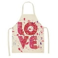 thumbnail image 1 of EUDIDV Aprons for Women With Pockets 1pc Parent adult the Family Kitchen Valentine's Day Print Linen Family Aprons plus Size Pinafore Apron Pinafore Aprons for Women, 1 of 2