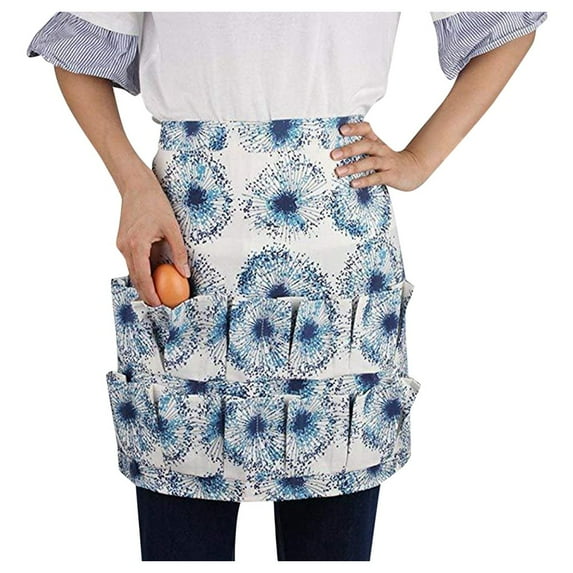 EUDIDV Aprons for Women With Pockets Fashion Collecting Apron Pockets Holds Chicken Farm Home Apron plus Size Pinafore Apron Pinafore Aprons for Women