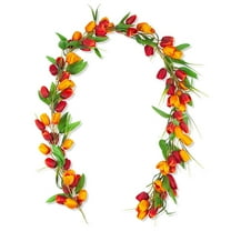 EUDIDV Artificial Flowers 78.7inch Simulation Tulips Rattan Festival Home Decoration Wedding Outdoor Decoration Door Hanging Flower;for Home Decor