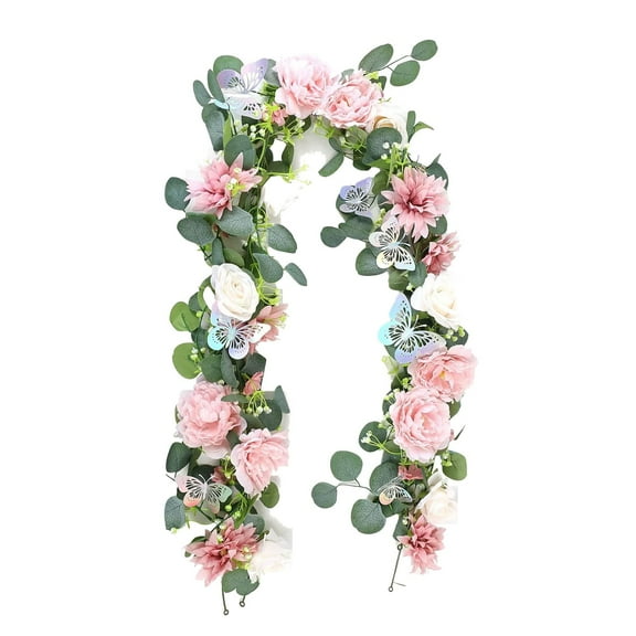 EUDIDV Artificial Flowers Artificial Rattan 1.8m/70.86in Indoor And Outdoor Family Wedding Purple Simulation Plant;for Home Decor