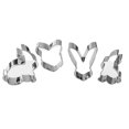 thumbnail image 1 of EUDIDV Baking Biscuit Molds 4pcs Stainless Steel Cookie Cutter Biscuits Easter Rabbit Bake Fondant Mould Biscuit Mold Shape, 1 of 6
